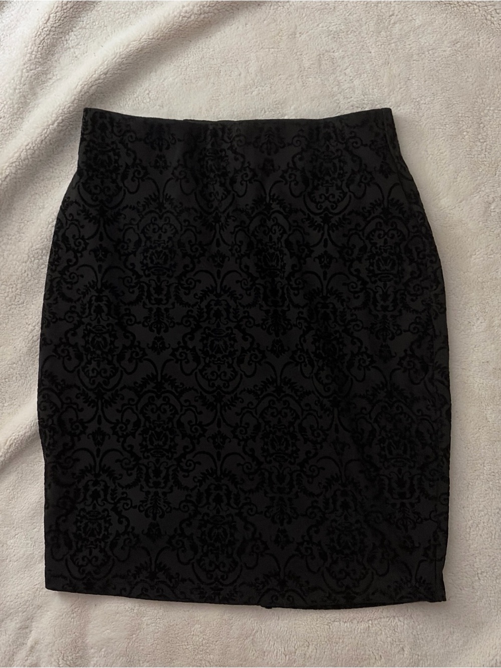 Maurices Black Damask-Print Pencil Skirt